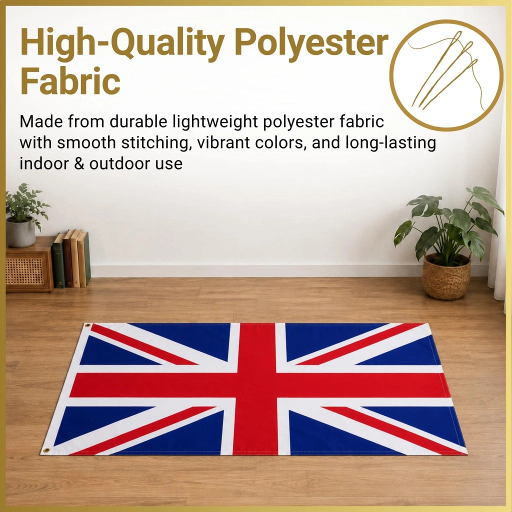 Bandiera Union Jack, dimensioni 90x60 cm, ideale per celebrazioni, giardini e feste