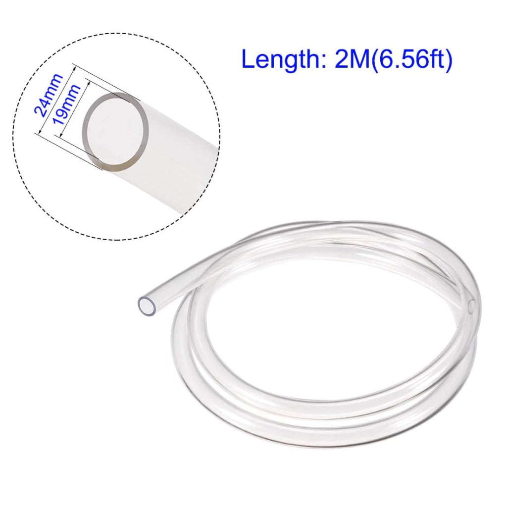 Tubo trasparente in PVC, 19x24 mm, 2 metri, flessibile