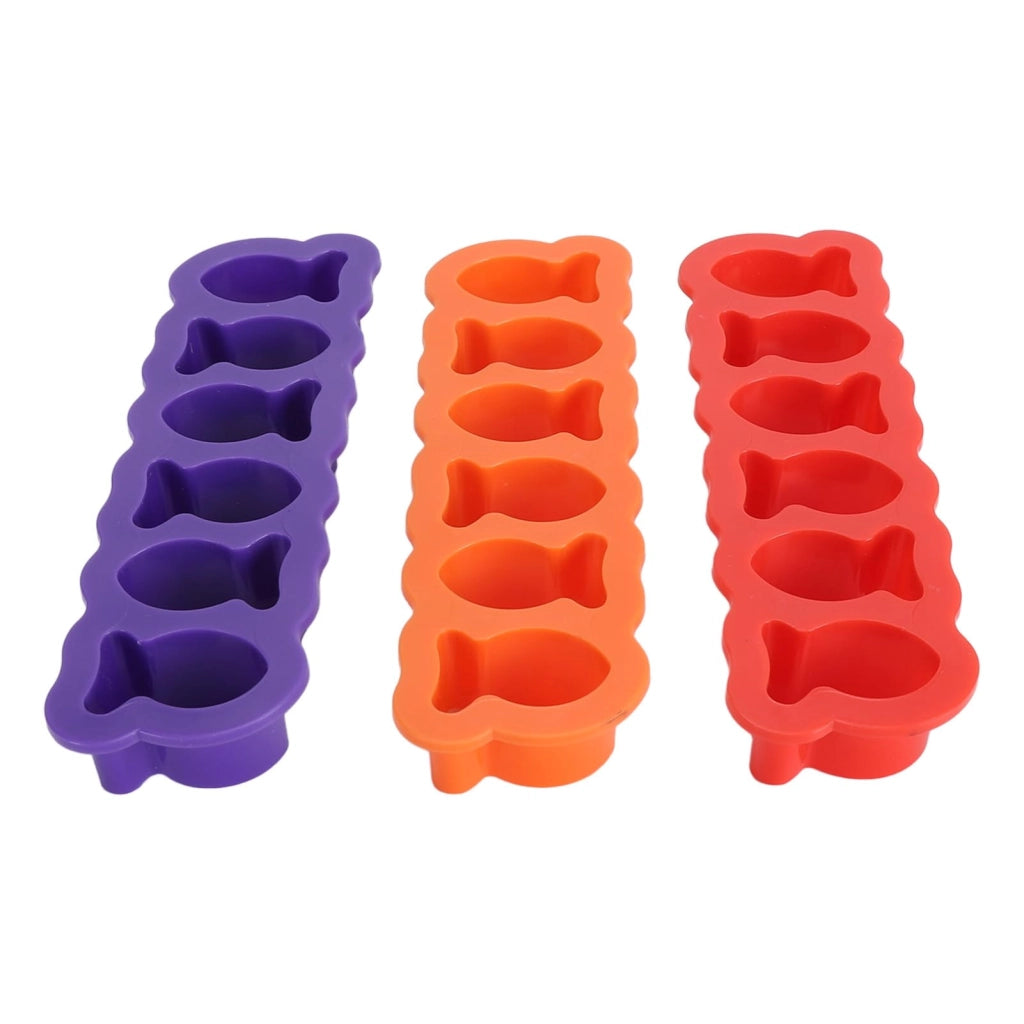 Set di formine per biscotti, 3 pezzi, forma a pesce, plastica, 45 g