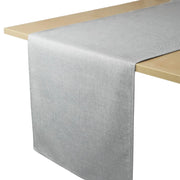 Tavolino Tafelloper, aspetto lino, idrorepellente, 40x220 cm, grigio