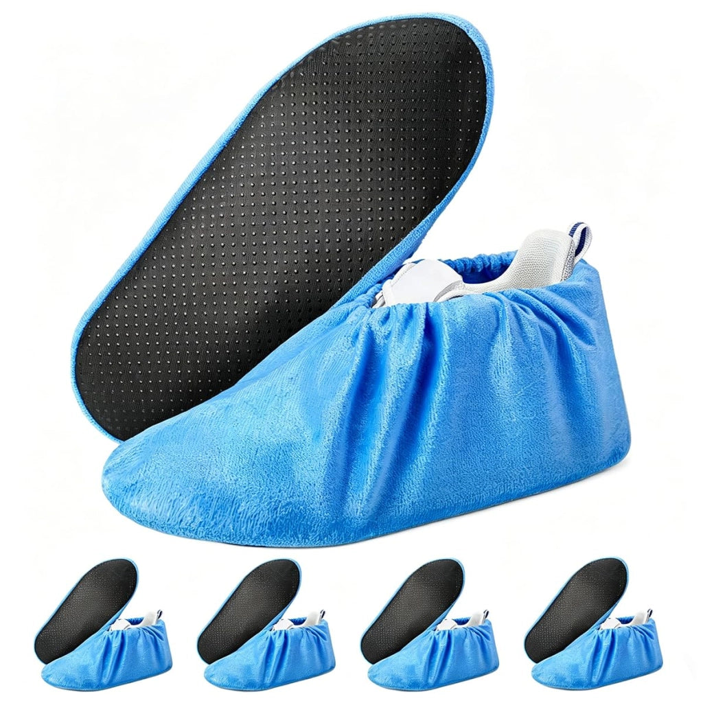 Copriscarpe lavabili, antiscivolo, confezione da 5 paia, colore azzurro cielo