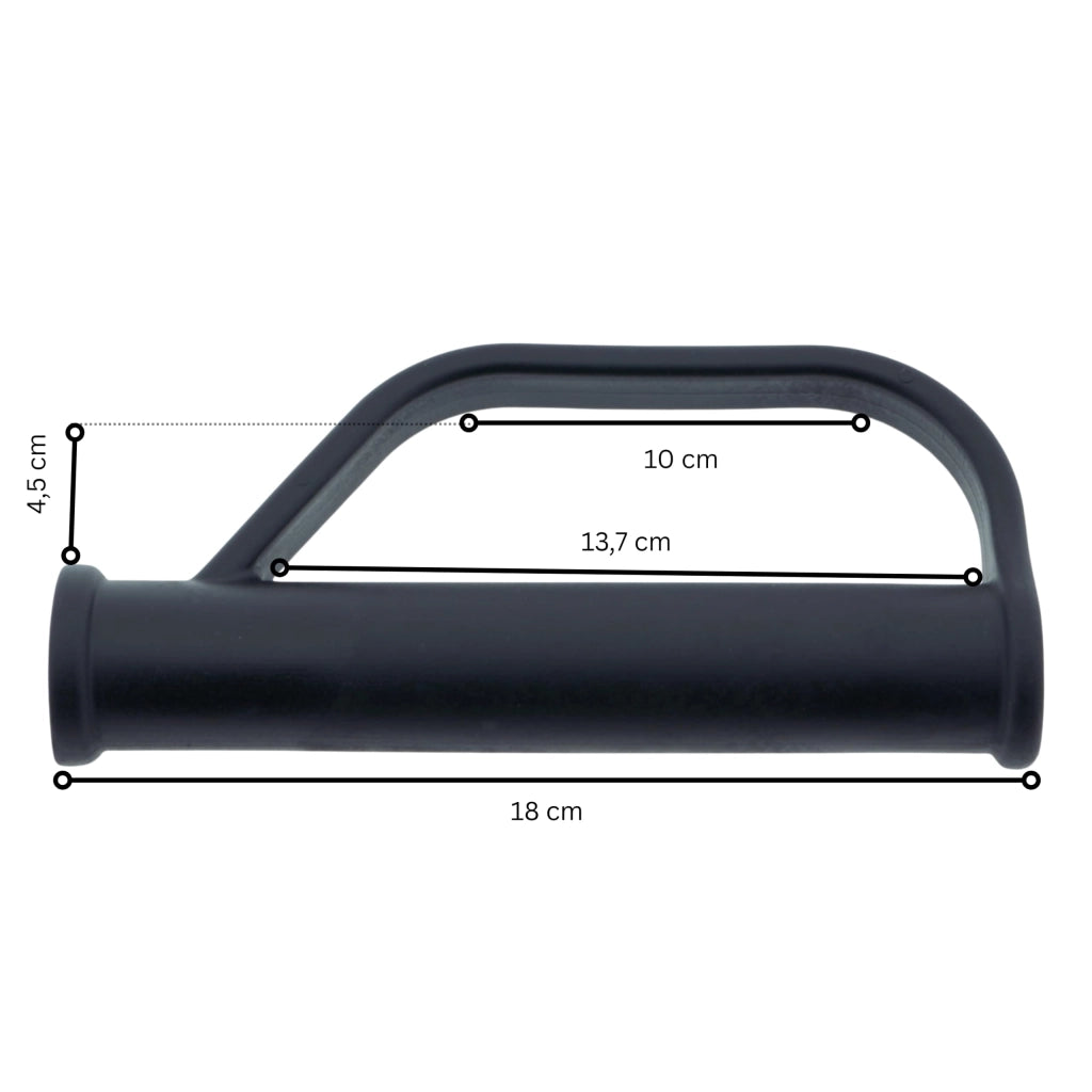 Maniglie di sicurezza per carrelli elevatori, 25 mm, 2 pezzi, nere