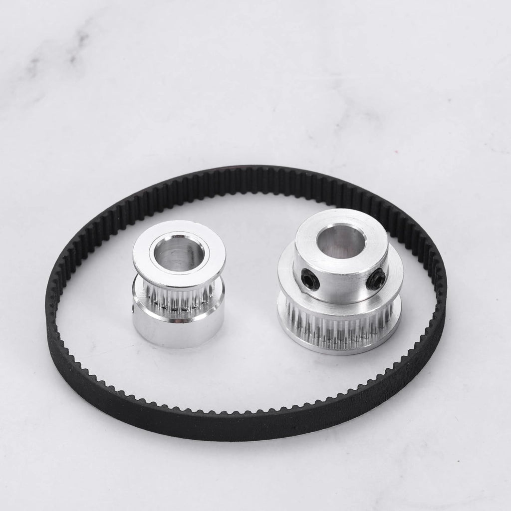 5 cinghie di trasmissione GT-2 da 9 mm, passo di 2 mm, disponibili in 5 diverse lunghezze