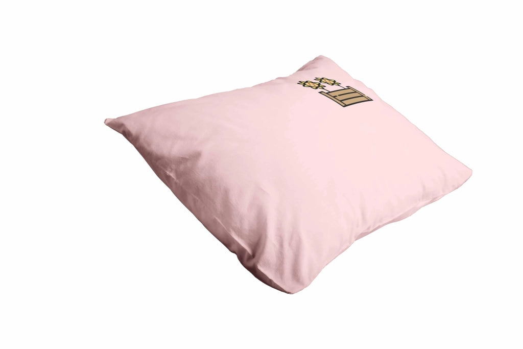 Custodia per cuscino, 50x35 cm, rosa chiaro, in poliestere, con cerniera