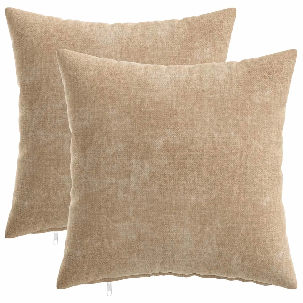 Federa 2 pz HEERLEN Tortora 40 x 40 cm Tessuto Chenille 908518
