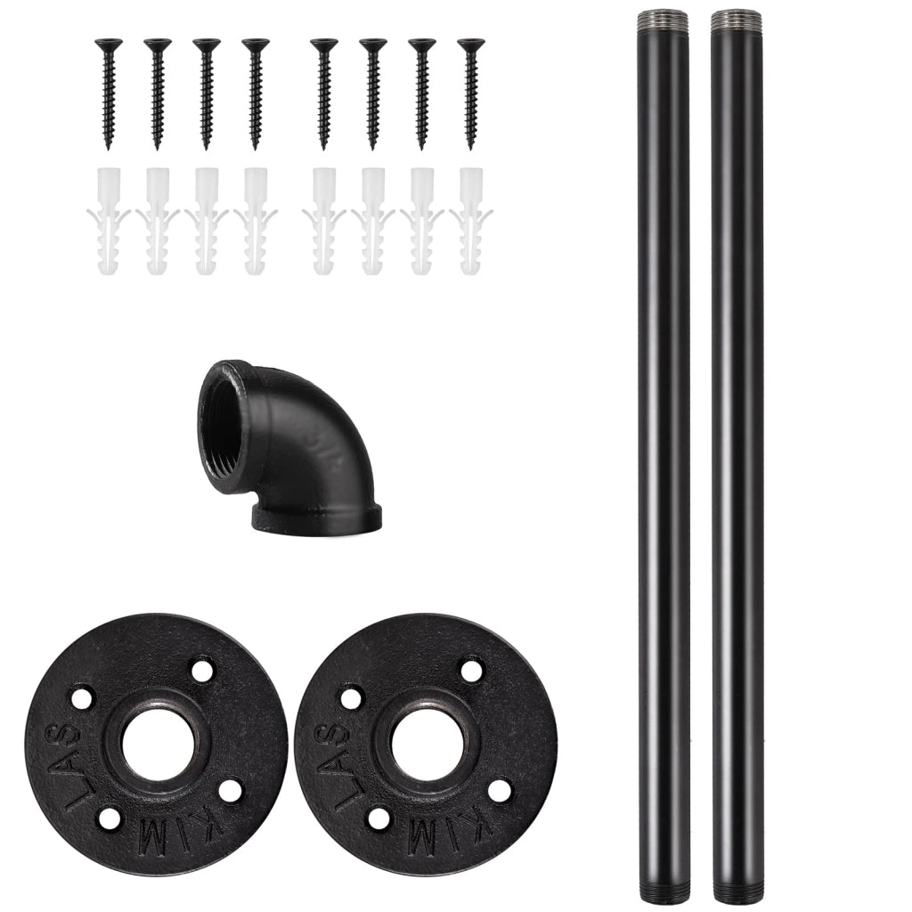 Appendiabiti angolare a 90°, 46 cm, removibile, design industriale