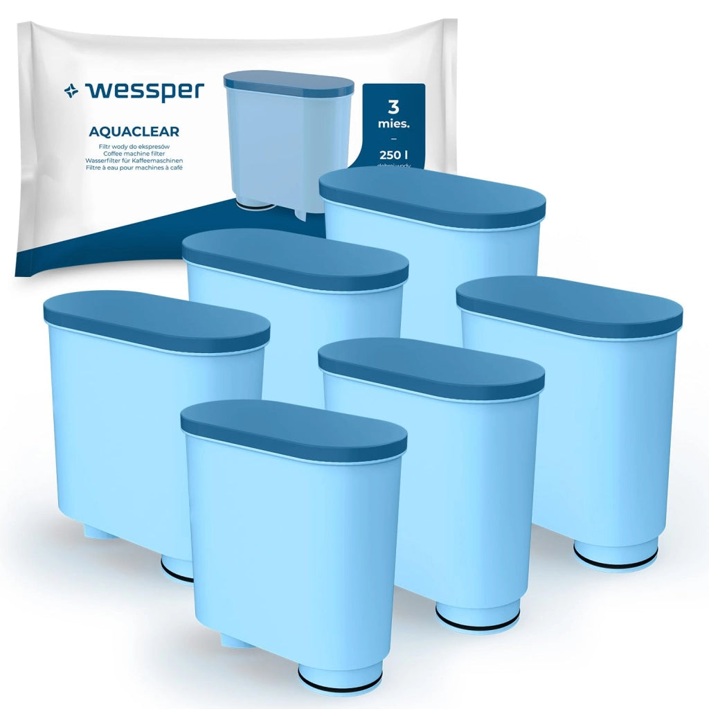 Filtri per l'acqua per Philips AquaClean, confezione da 6, a carbone attivo
