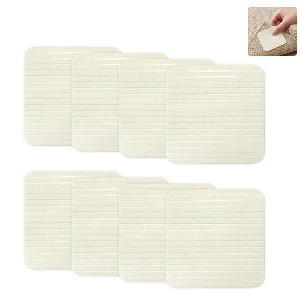 Set di 8 tappetini antiscivolo per pavimenti duri, lavabili