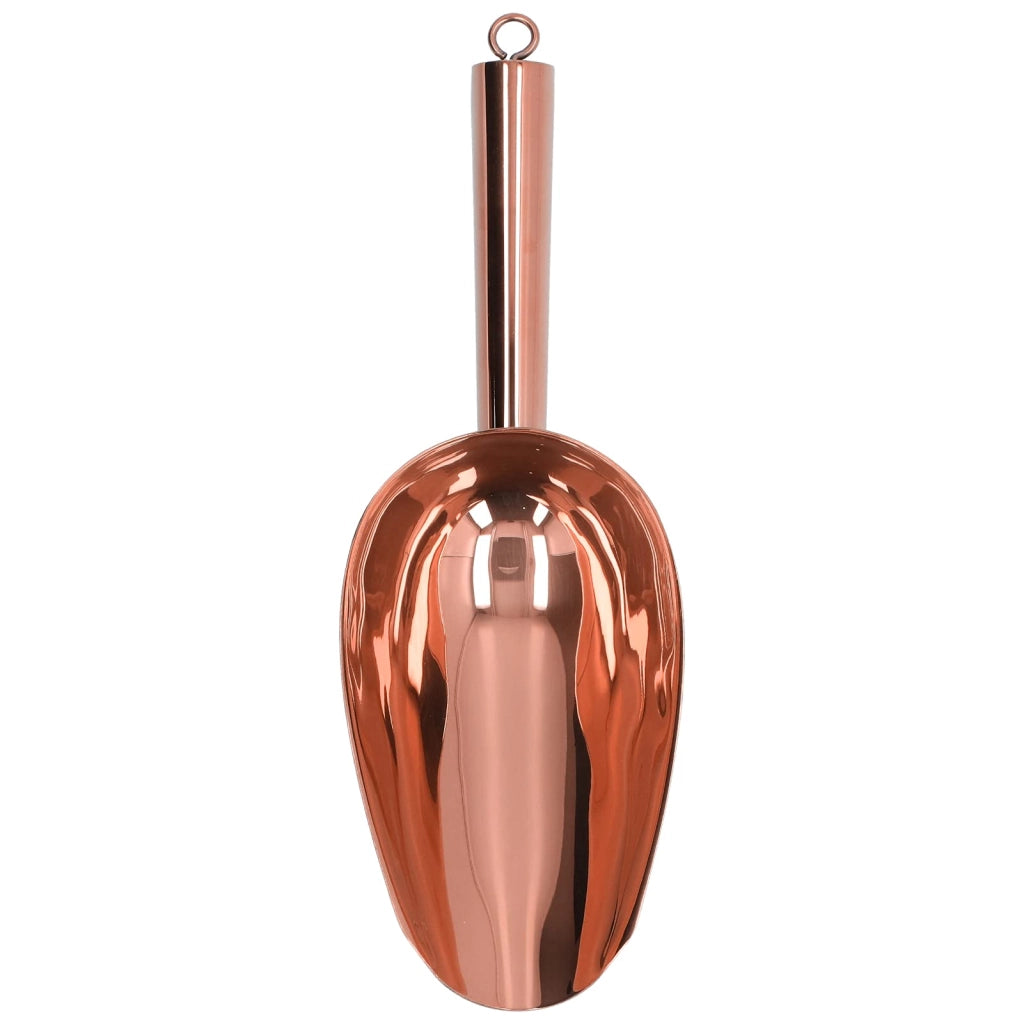 Pala per la neve in acciaio inossidabile, 25 cm, color oro rosa, multifunzionale