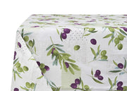 Tovaglia, dimensioni 140x240 cm, motivo a olive, 100% cotone