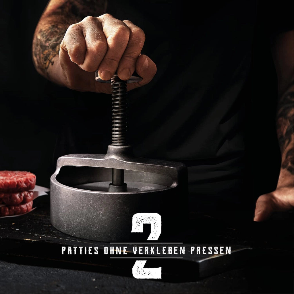 Pressa per hamburger in alluminio, diametro 125 mm, con rivestimento antiaderente