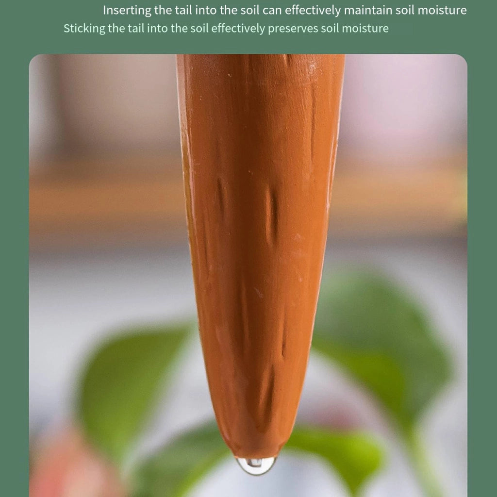 Picchetti autoirriganti per piante, in terracotta, set da 4, design a forma di fungo