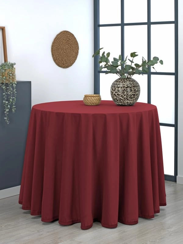 Tovaglia, velluto, 80 cm, rotonda, bordeaux