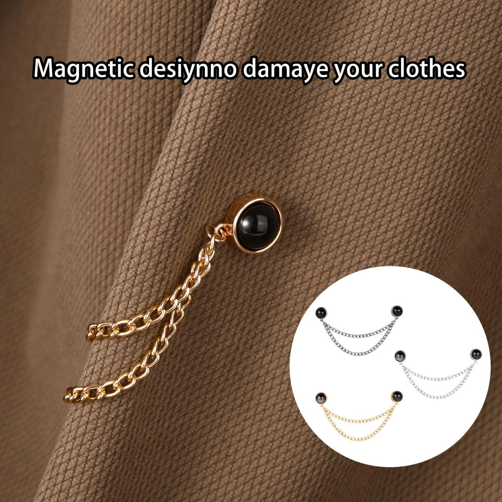 Set di 6 graffette magnetiche, disponibili in oro, argento e nero