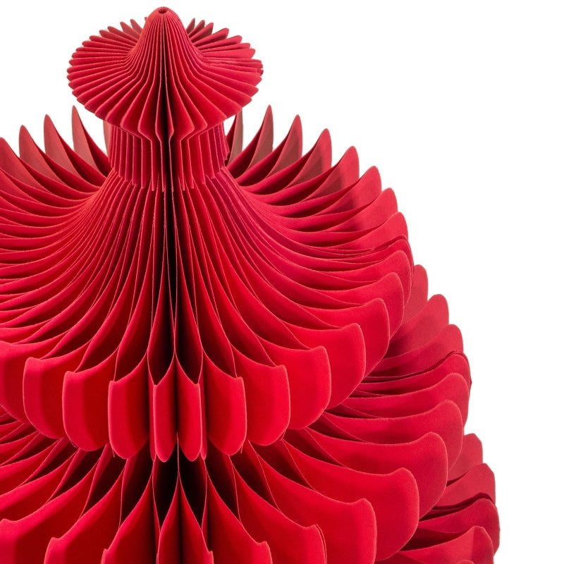 Albero carta a nido d'ape rosso cm ø43h60