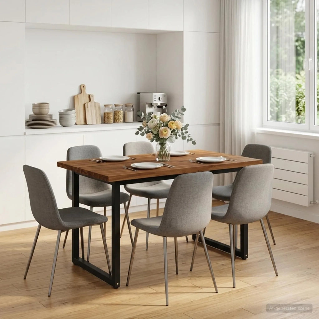 Tavolo da pranzo con bordo vivo 120 x 80 x 75 cm 938901