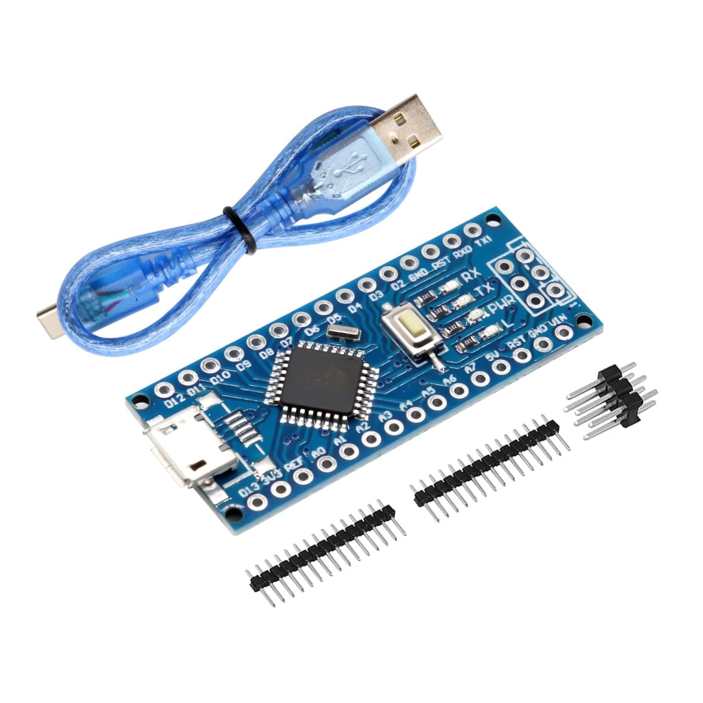 Scheda di sviluppo microcontrollore 1 pezzo con microchip CH340G e cavo USB 5 V 16 MHz interfaccia Micro-USB compatibile con IDE Arduino
