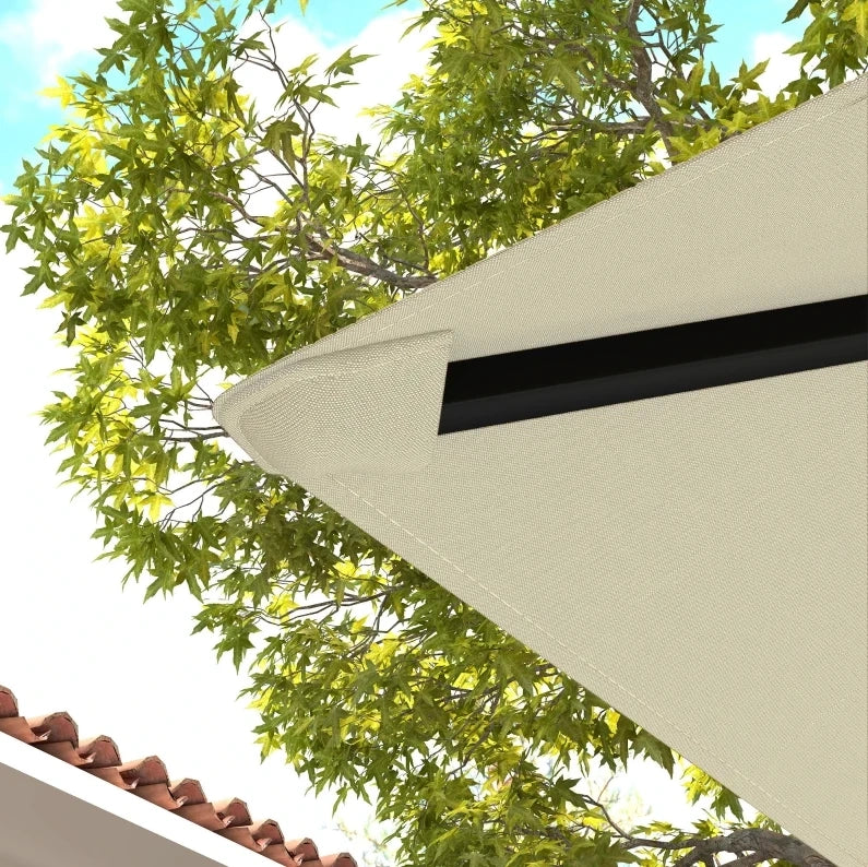 Telo di ricambio per gazebo 3 x 3 m bianco crema con 8 fori di drenaggio