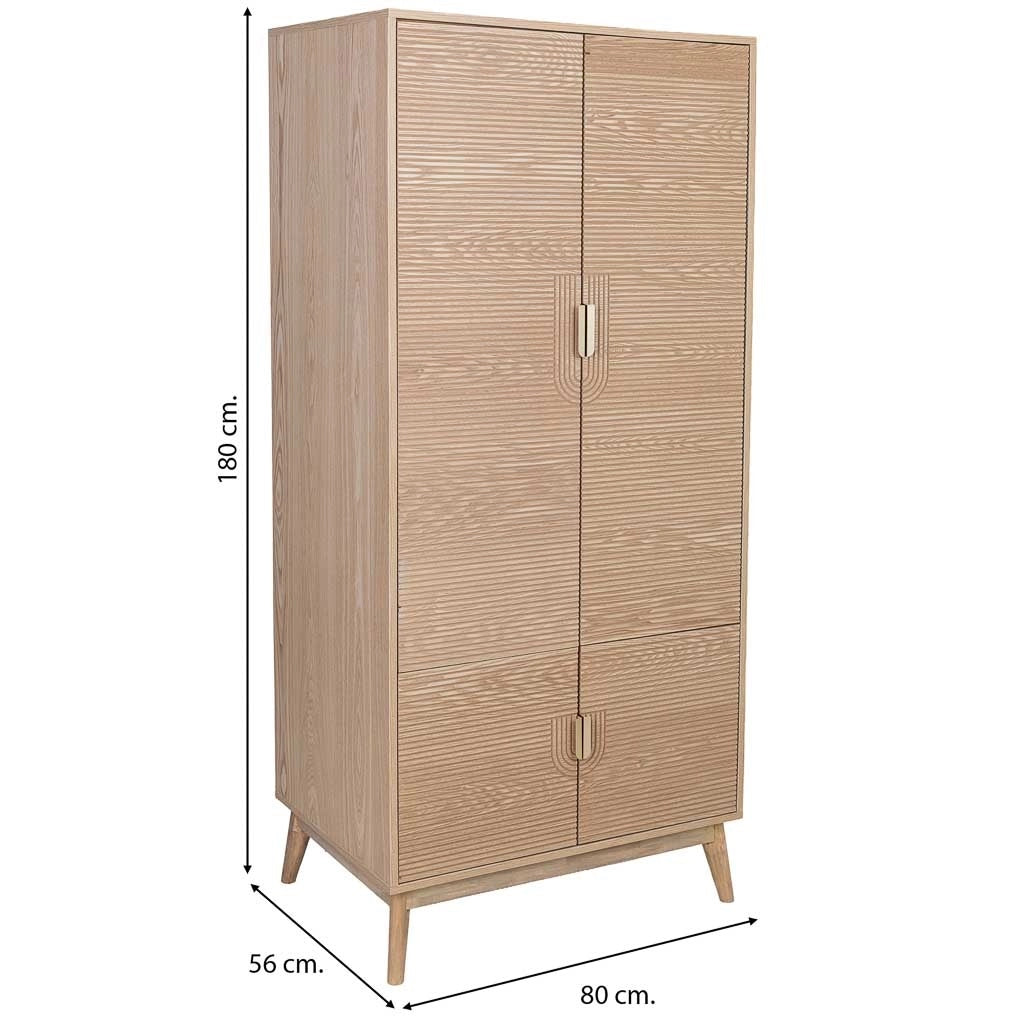Armadio in legno marrone 80x56x180h cm