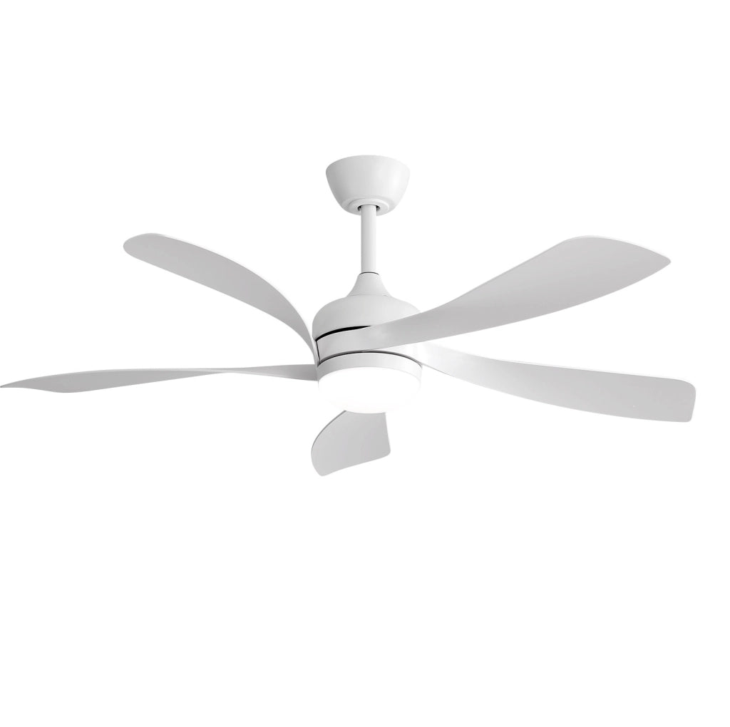 Ventilatore da soffitto 42 pollici con LED dimmerabile e telecomando bianco