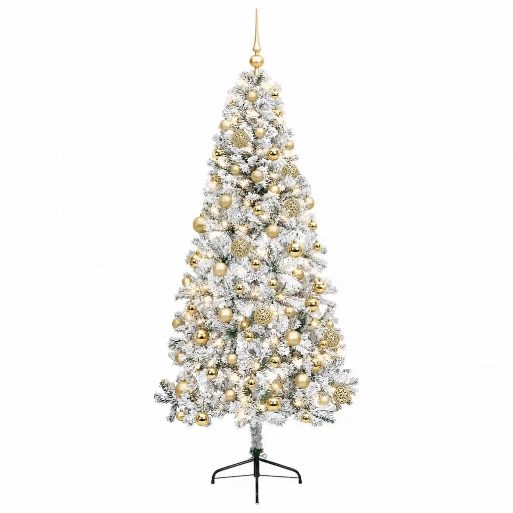 Albero di Natale artificiale con palline 210 cm 300 LED 3460908