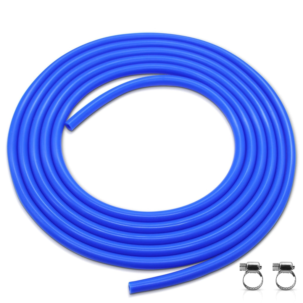 Tubo in silicone per vuoto, diametro interno 4 mm, diametro esterno 8 mm, lunghezza 3 metri, colore blu