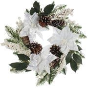dell'Avvento con grandi fiori e glitter, diametro 40 cm, in plastica