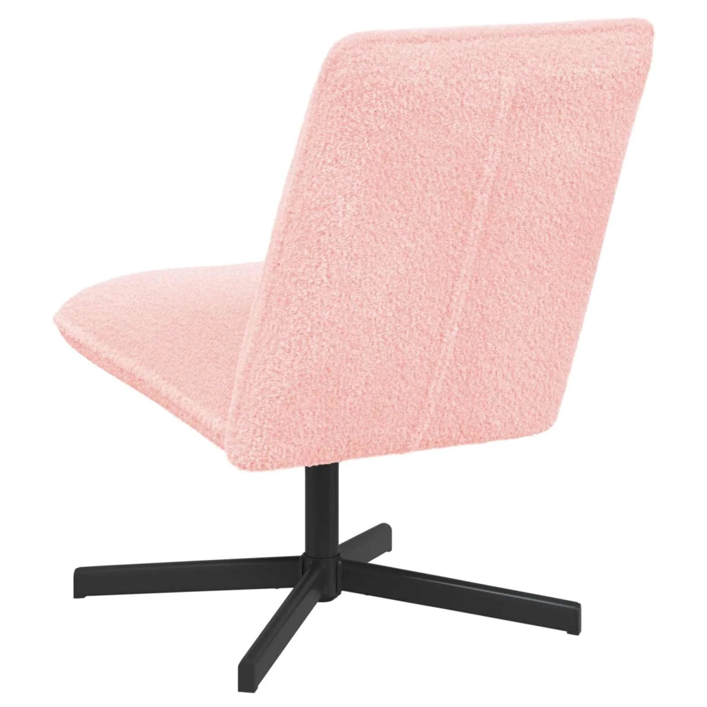 Sedia girevole Rosa Bouclé 42045550