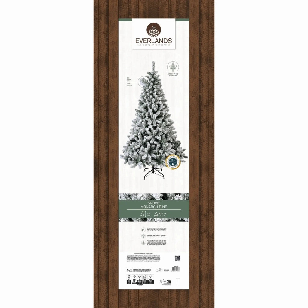 Albero di Natale Monarch Pine verde innevato Ø166 × H300 cm