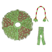 Abito per statua di Krishna, vestito cerimoniale, 20,3 cm, verde