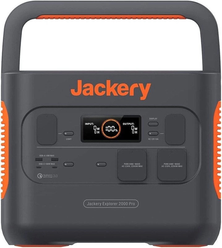 Centrale elettrica portatile Jackery Explorer 2000 PRO. pacco batteria solare al litio mobile. per campeggio