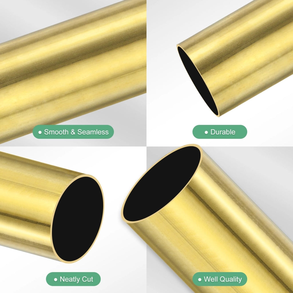 30 tubi di ottone rotondi, diametro 30 mm, diametro interno 10 mm, spessore della parete 0,5 mm