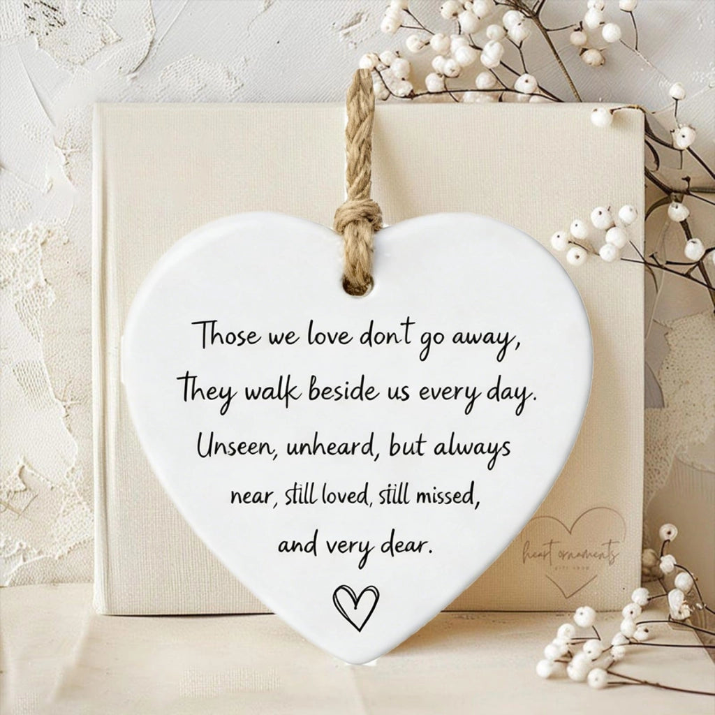 Cuore in acrilico, regalo di cordoglio con citazione – Regalo di condoglianze, dimensioni 6x5,5 cm