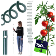 KADAX Tutore a spirale per piante 150 cm, 5 pz