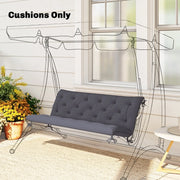 Cuscino per panca a tre posti grigio scuro 150 x 98 x 8 cm