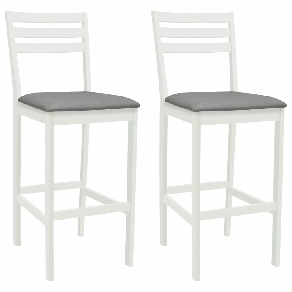 Sgabello da bar 2 pz Bianco e Grigio 42047615