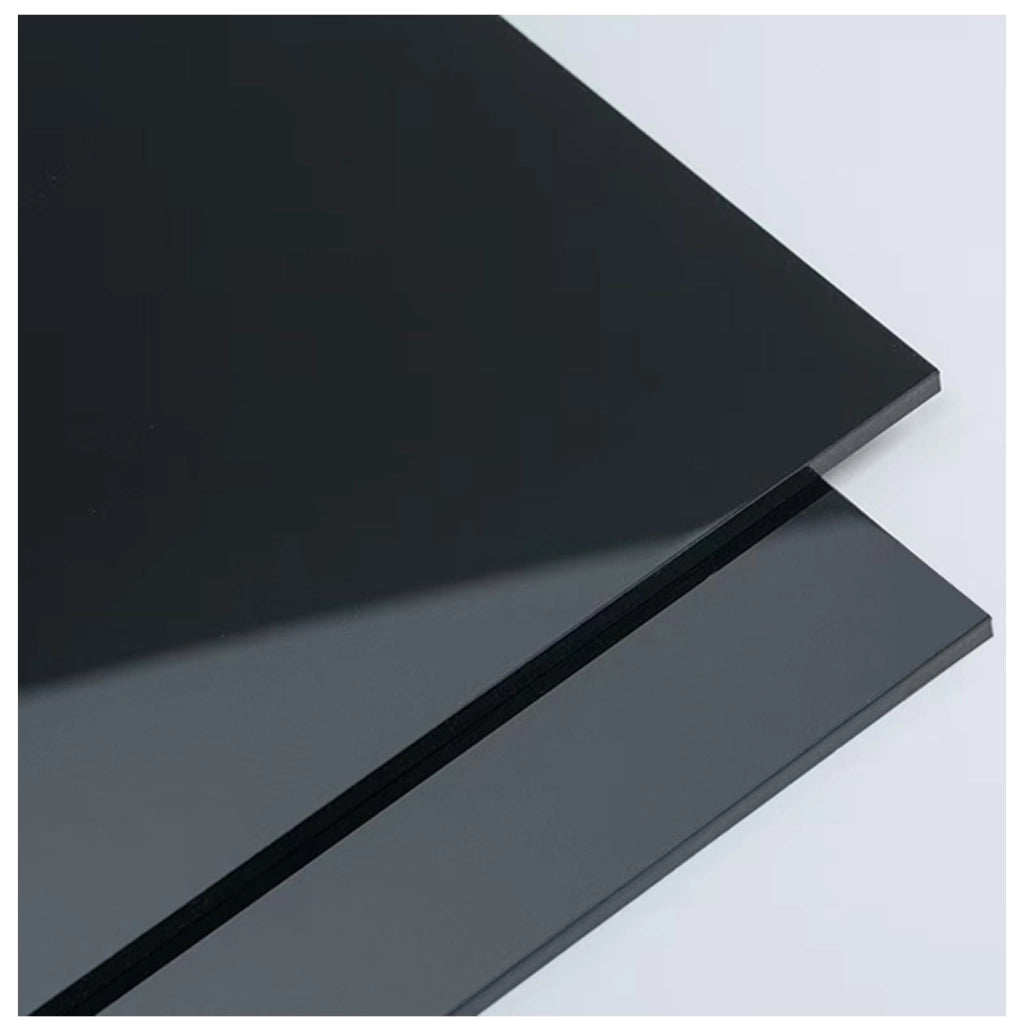 Pannello in acrilico A4, dimensioni 297x210x5,8 mm, colore nero, trasparente, resistente