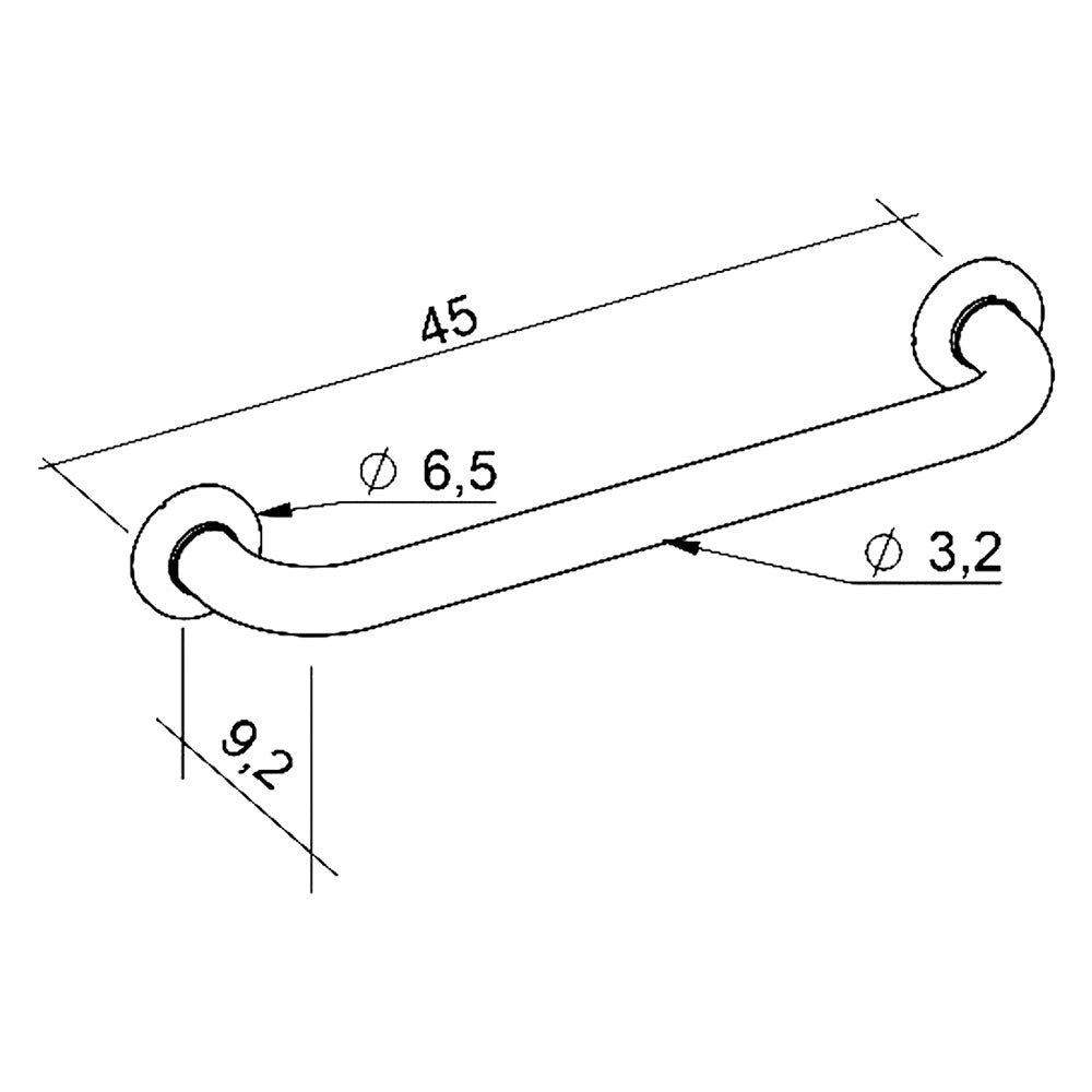 MANIGLIONE D'APPOGGIO PER BAGNI cm 45