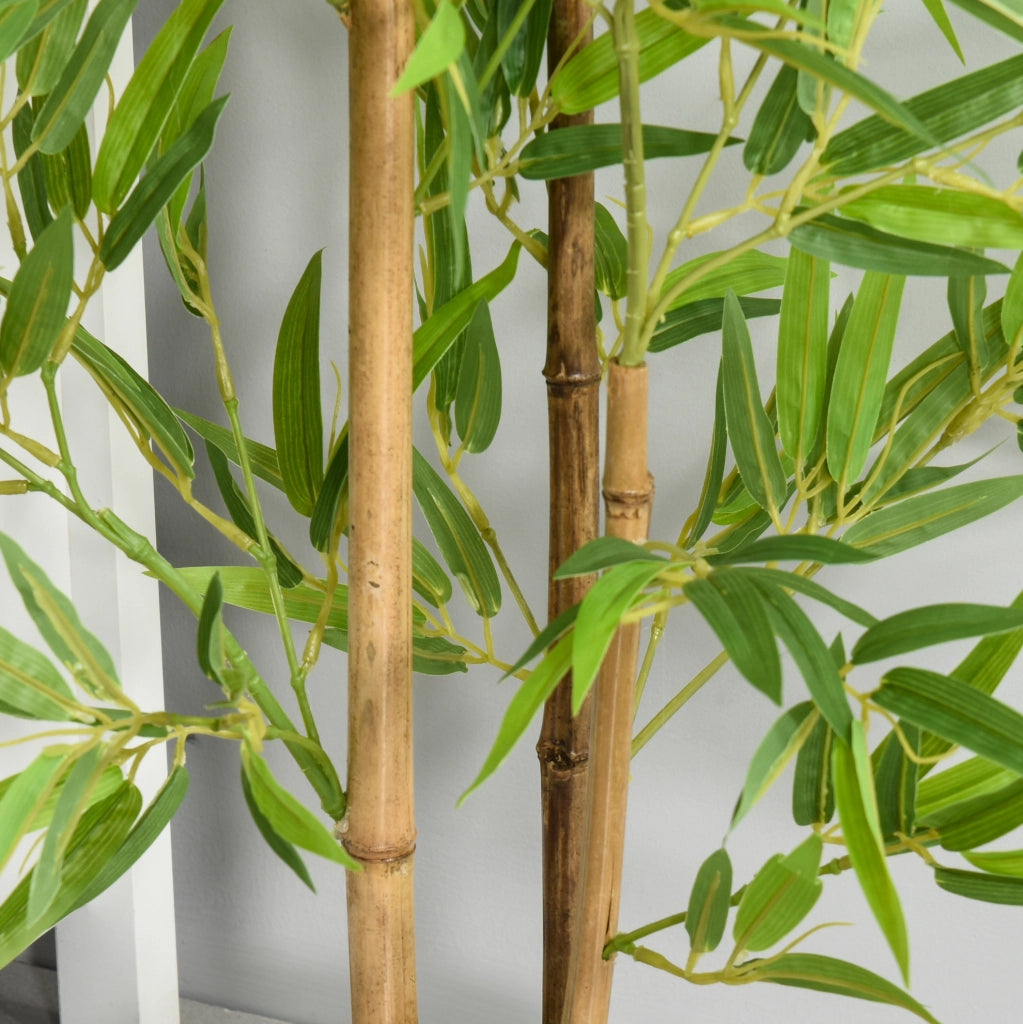 PIANTA artificiale di bambù 120 cm verde in plastica con vaso
