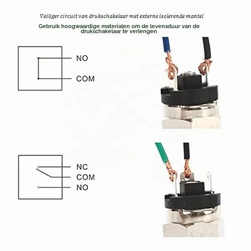 Interruttore a membrana normalmente aperto/normalmente chiuso, 1/4", 0,1-1 MPa, acciaio inossidabile