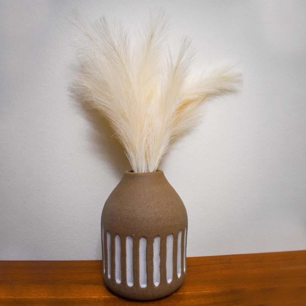 20 steli di erba di Pampas artificiale, altezza 55 cm, colore oro/viola scuro