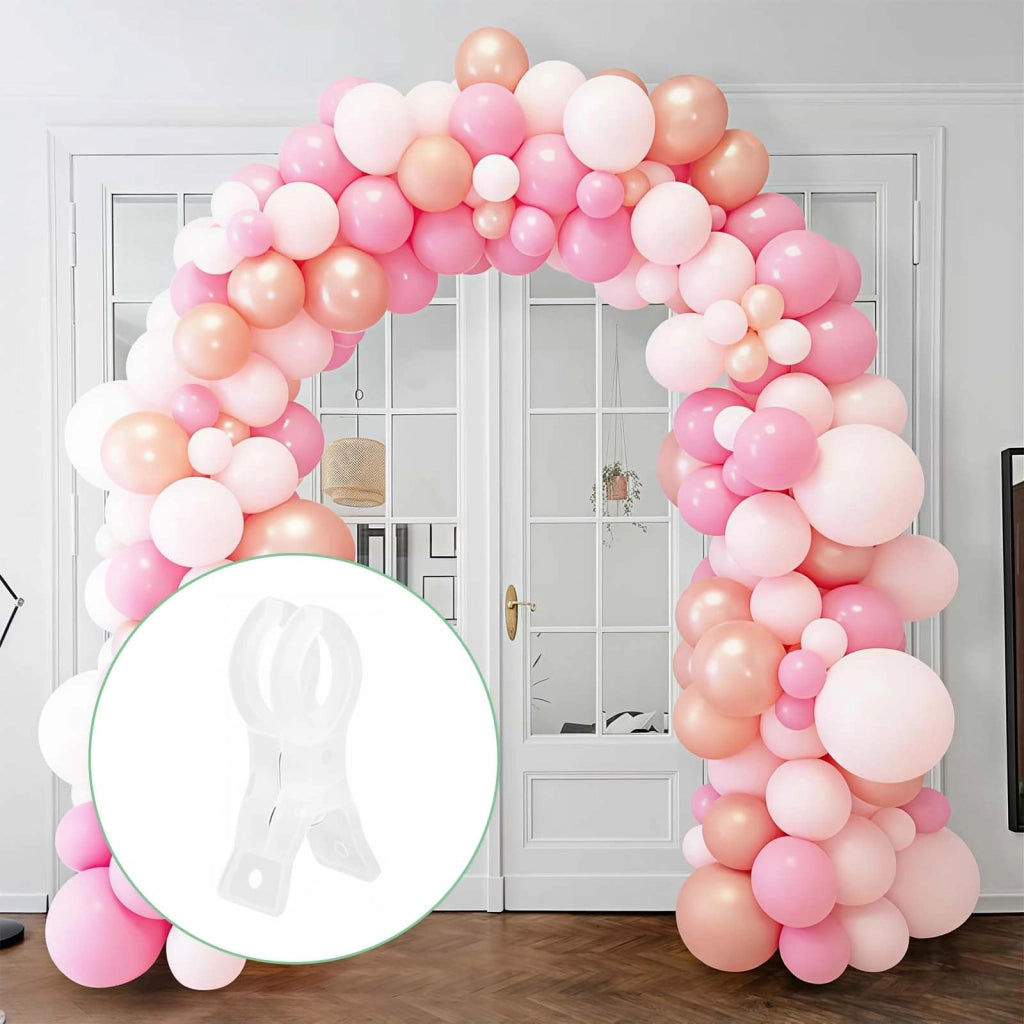 Graffette riutilizzabili per palloncini, trasparenti, confezione da 20 pezzi, 9 cm