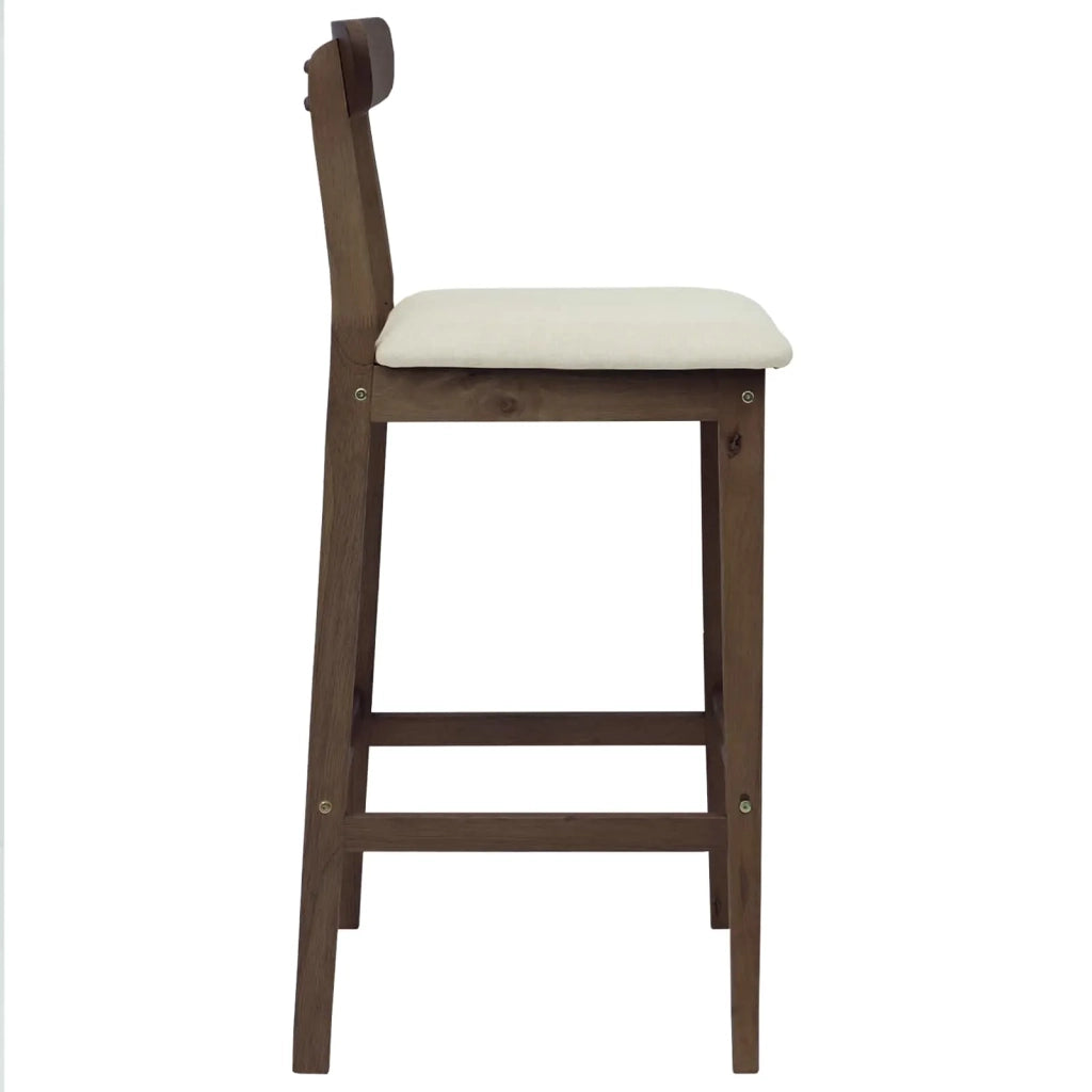 Sgabello da bar 2 pz Marrone chiaro e Beige 42047619