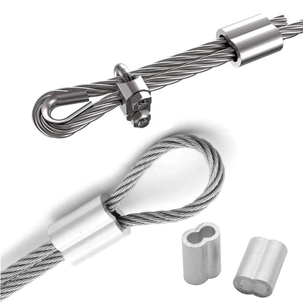 Morsetti doppi in alluminio, con manicotti crimpabili, confezione da 100 pezzi, diametro 1,2 mm