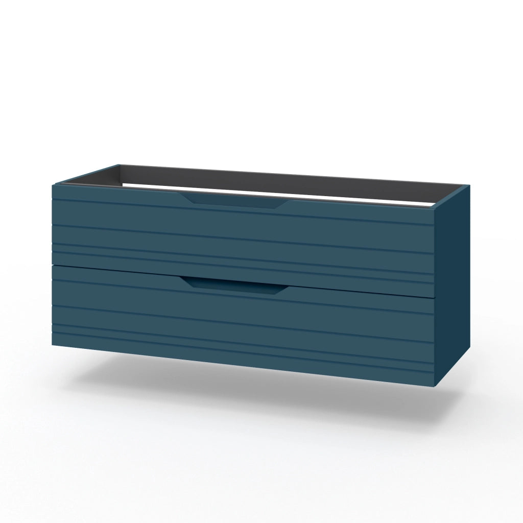 Base portalavabo 2 cassetti per doppia vasca SOLMIRA blu