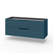 Base portalavabo 2 cassetti per doppia vasca SOLMIRA blu