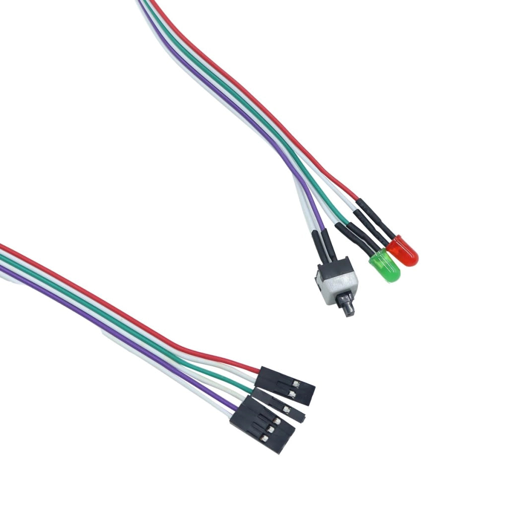 Interruttore a ponticello per alimentatore ATX, 2 pezzi, connettore a 2 pin, cavo da 40 cm