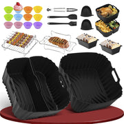 Set di accessori in silicone per friggitrice ad aria, composto da 29 pezzi, compatibile con friggitrici ad aria da 19-23 cm