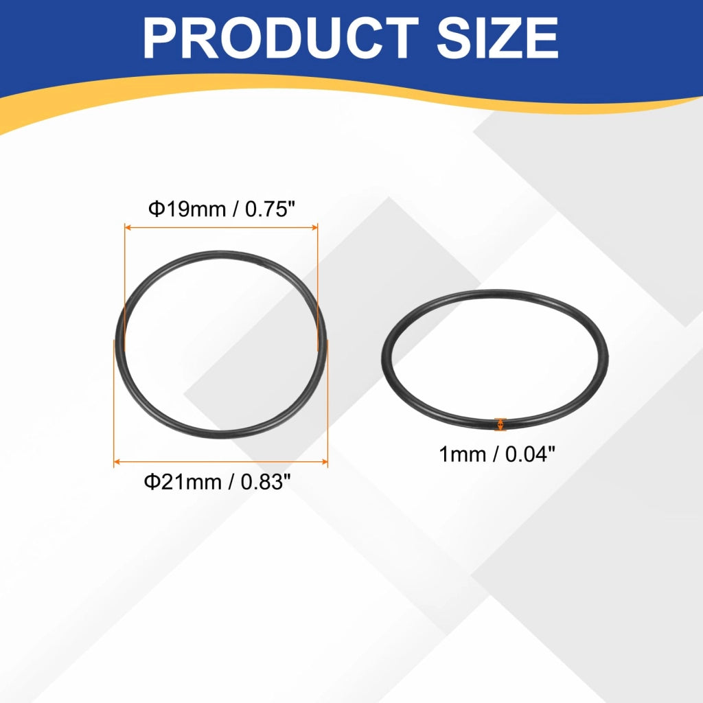 20 O-ring in nitrile 21x19x1 mm, guarnizioni in NBR
