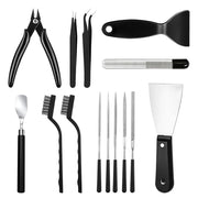 Kit di pulizia per stampanti 3D, composto da 24 pezzi, con aghi, spatole e spazzole